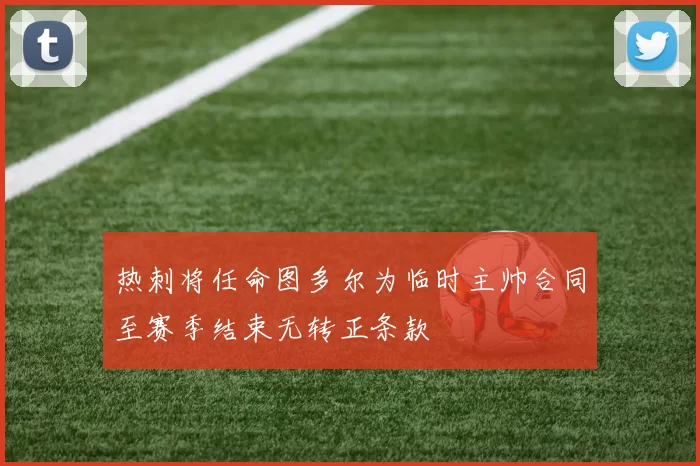 热刺将任命图多尔为临时主帅合同至赛季结束无转正条款